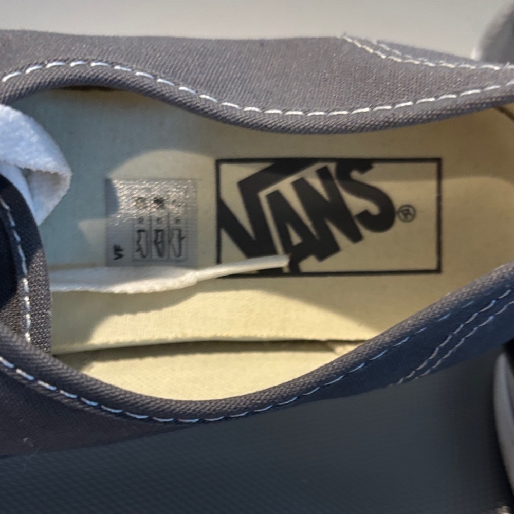 Vans Charcoal Canvas Sneakers with White Accents - Picture 2 of 5